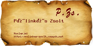 Pálinkás Zsolt névjegykártya